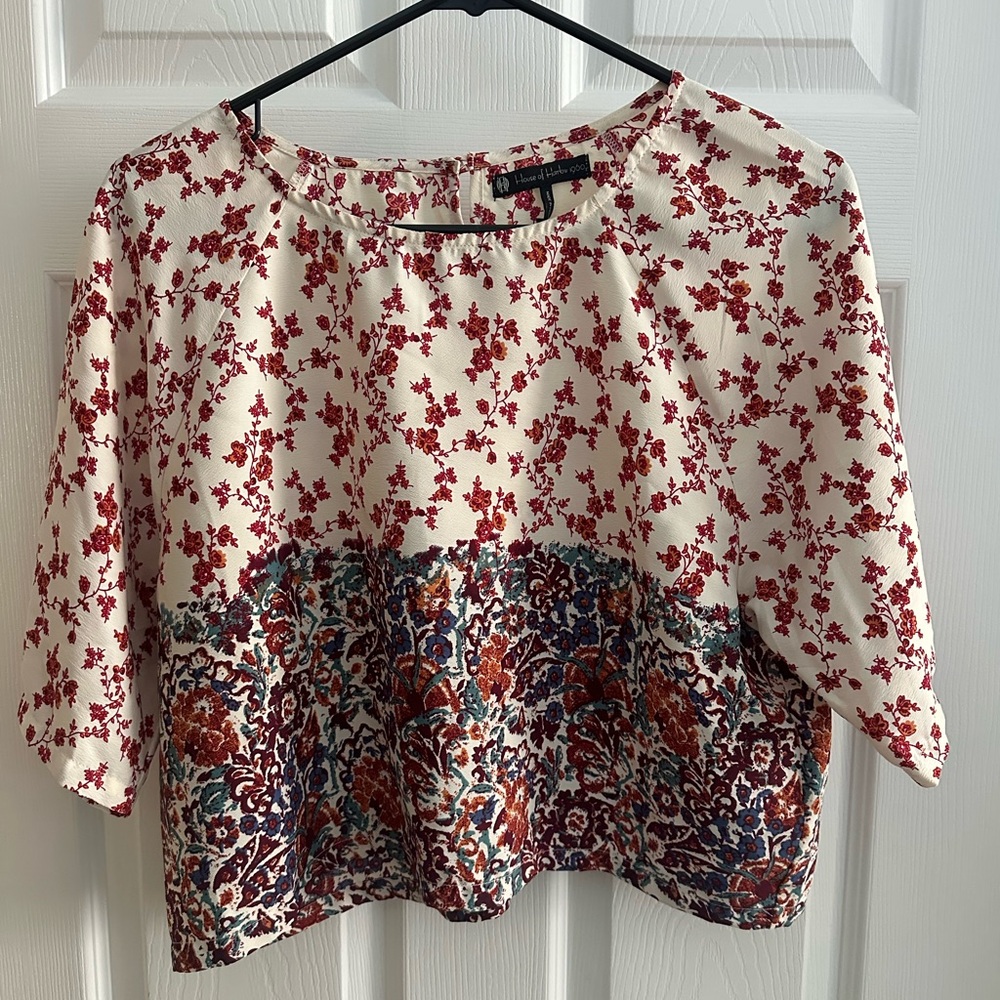 House of Harlow Floral Boho Top